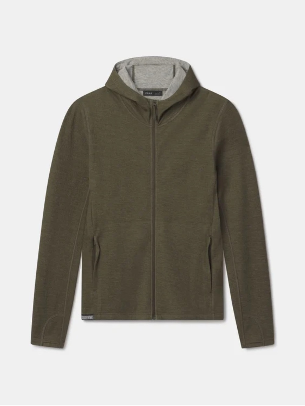 PAKA Breathe Full Zip Hoodie sz S Baby Alpaca Tencel Andean Moss